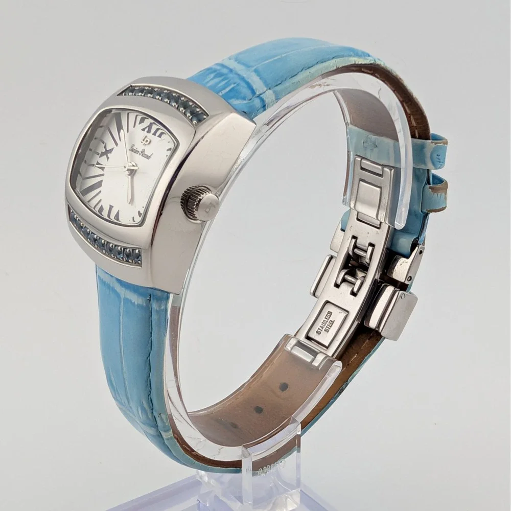 Lucien Piccard 27077BU Swiss Watch Sapphire Textured Guilloche Dial Blue Crystal